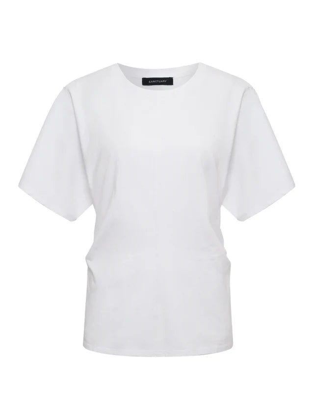 Shirred Waist Dolman Tee