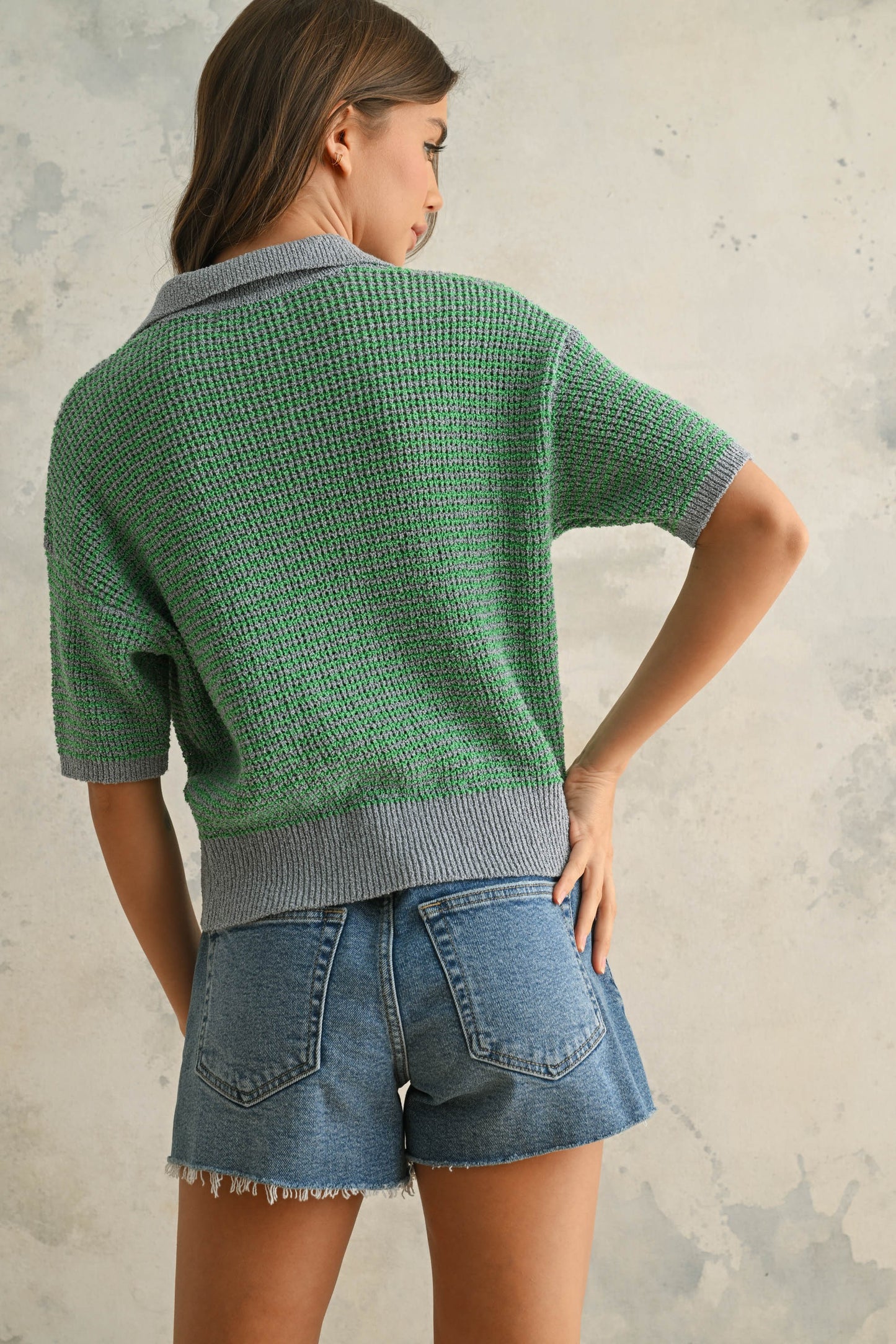 Collared Knitted Top