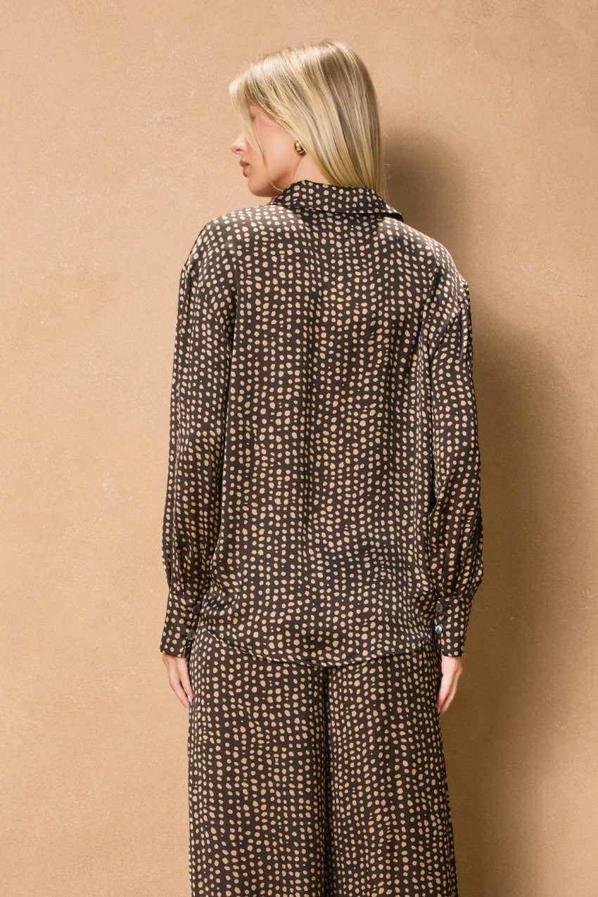Printed Buttondown Top