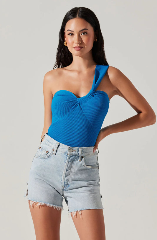 Brie One Shoulder Sweater Top