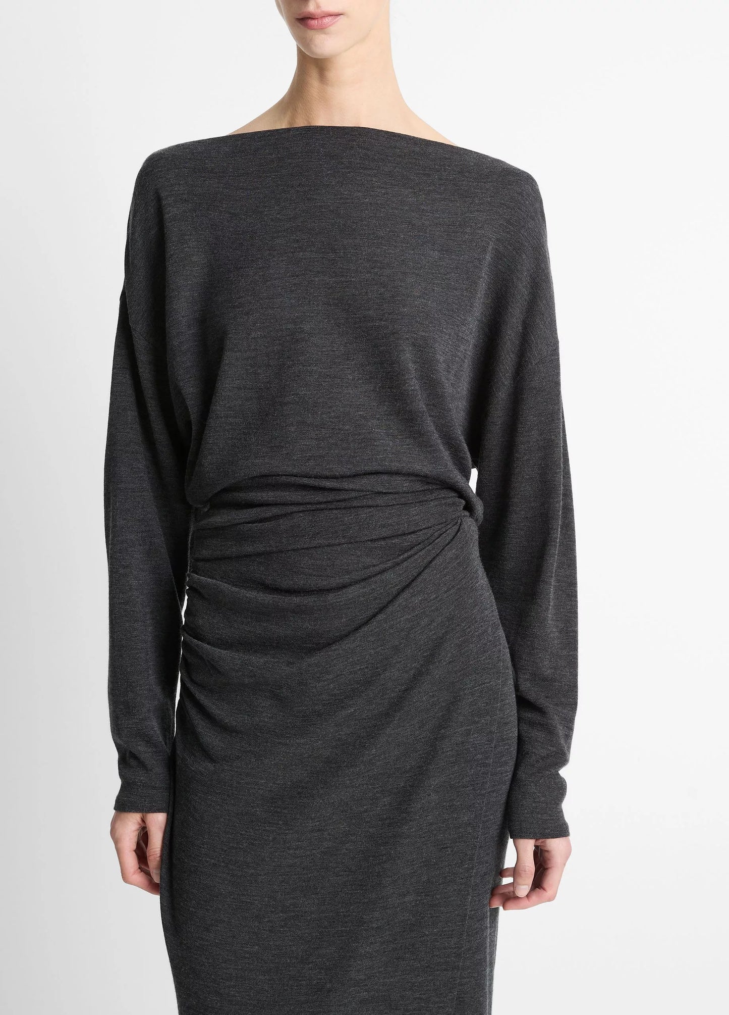 Draped Slash Neck Top