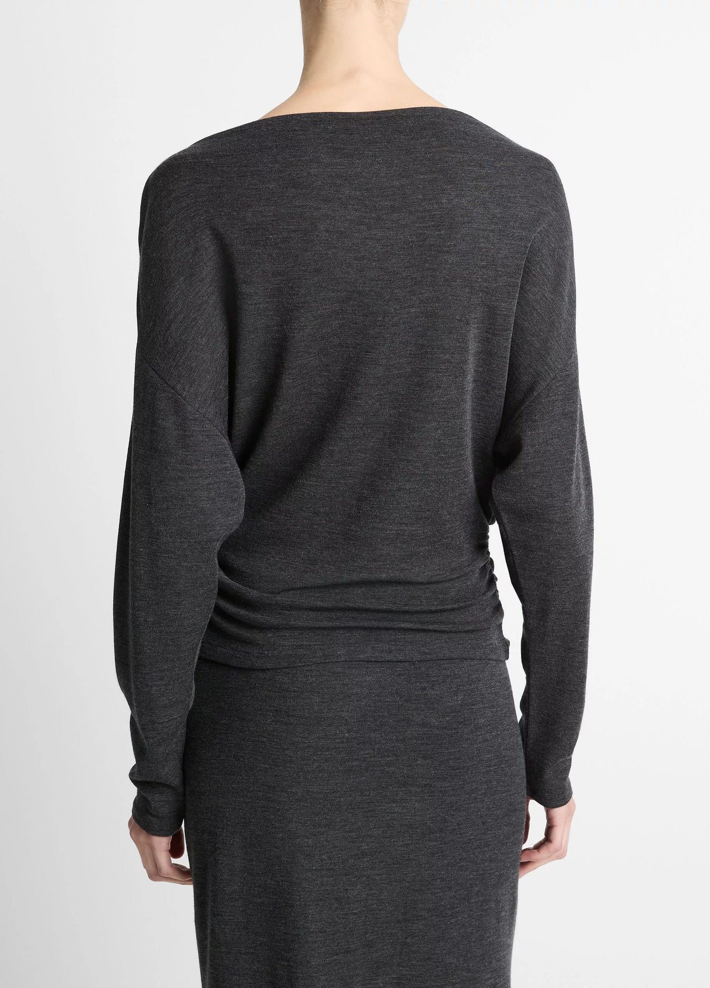Draped Slash Neck Top