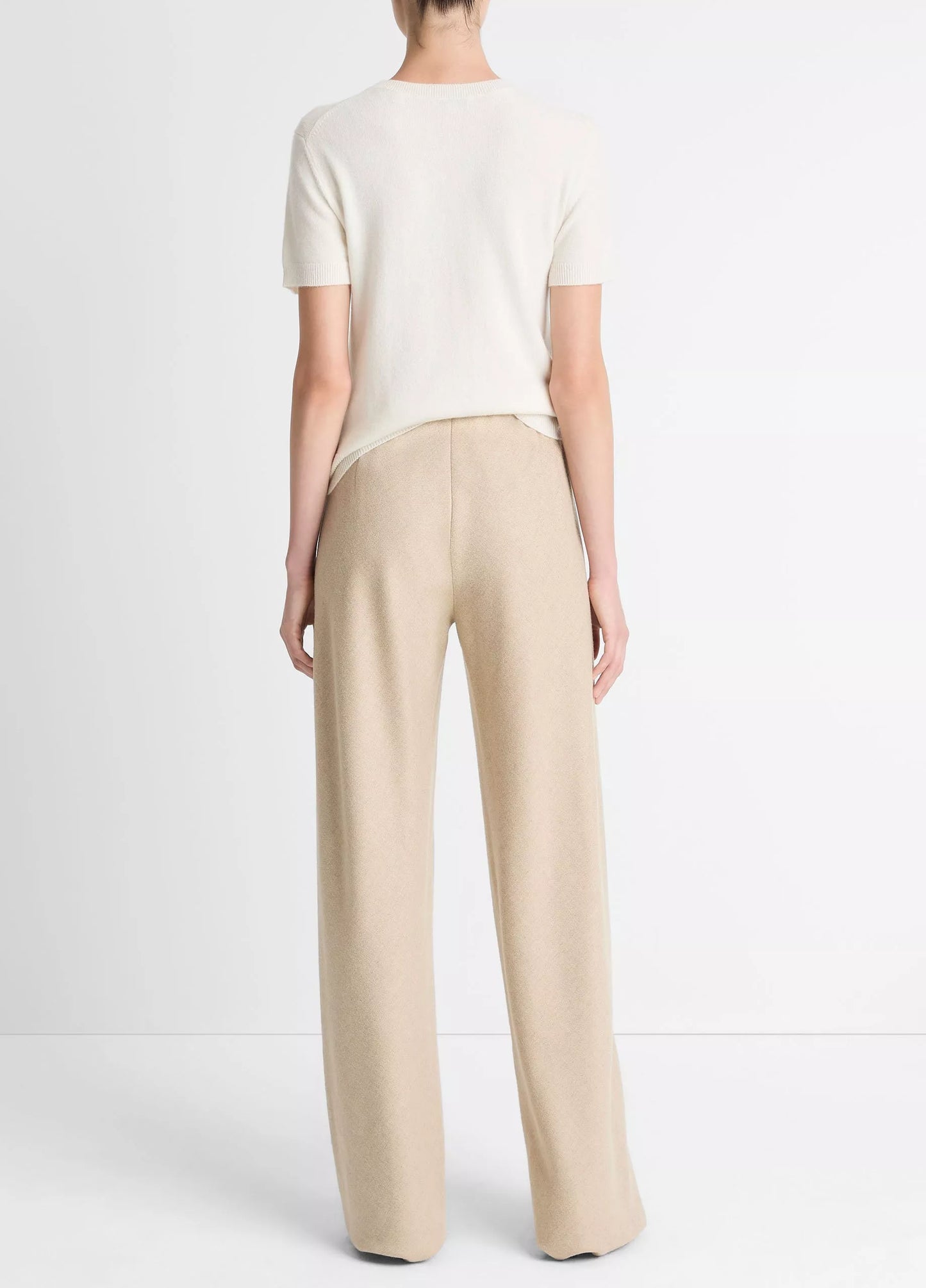 High Waist Wool Blend Bias Pant