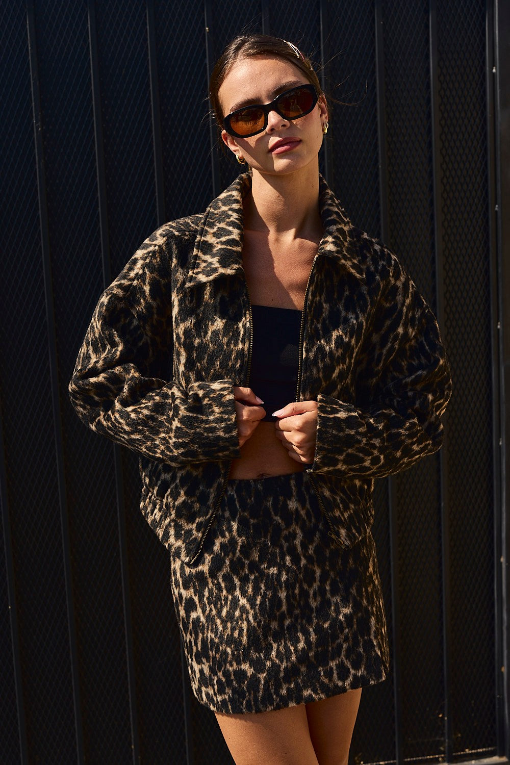 Vivian Leopard Print Jacket