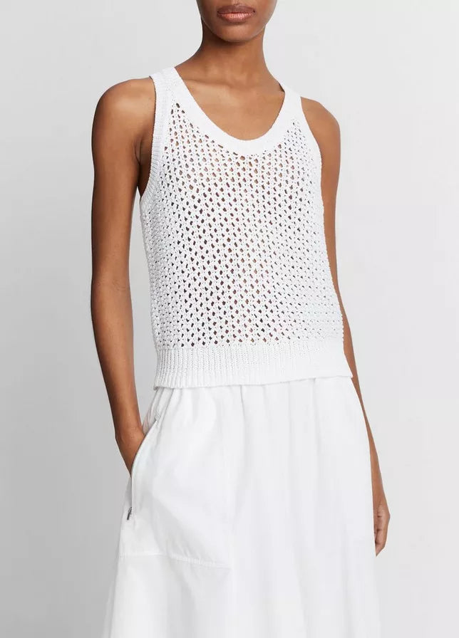 Mesh Stitch Cotton Tank