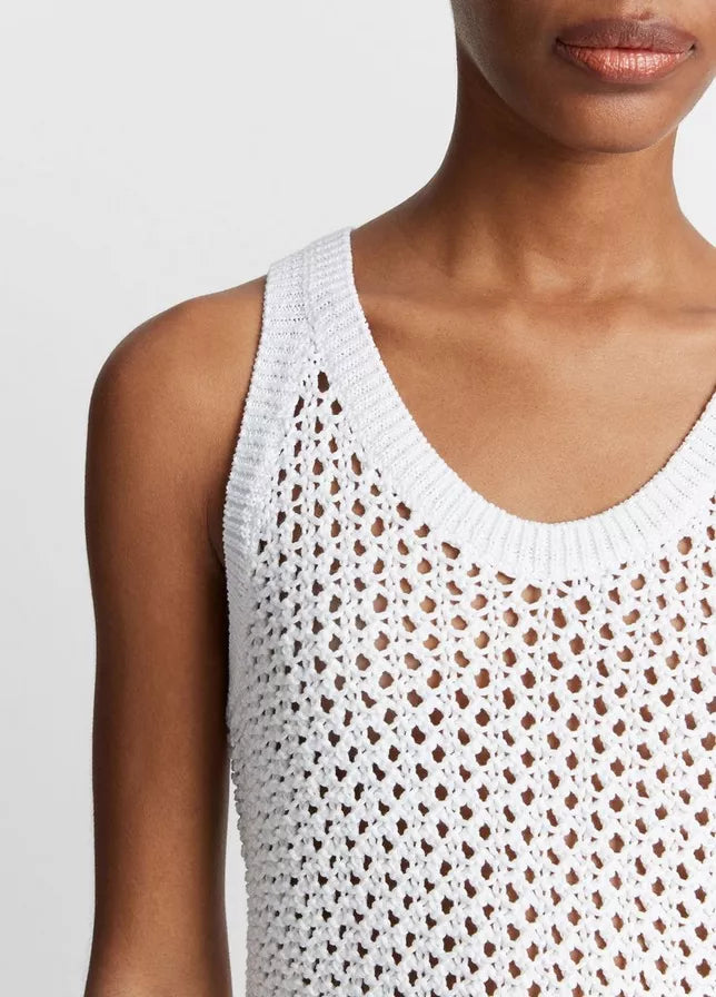 Mesh Stitch Cotton Tank