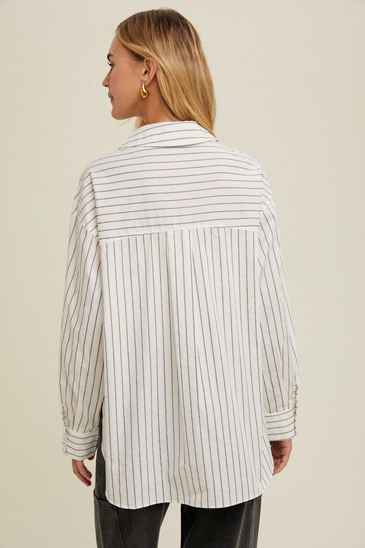 Boyfriend Striped Buttondown