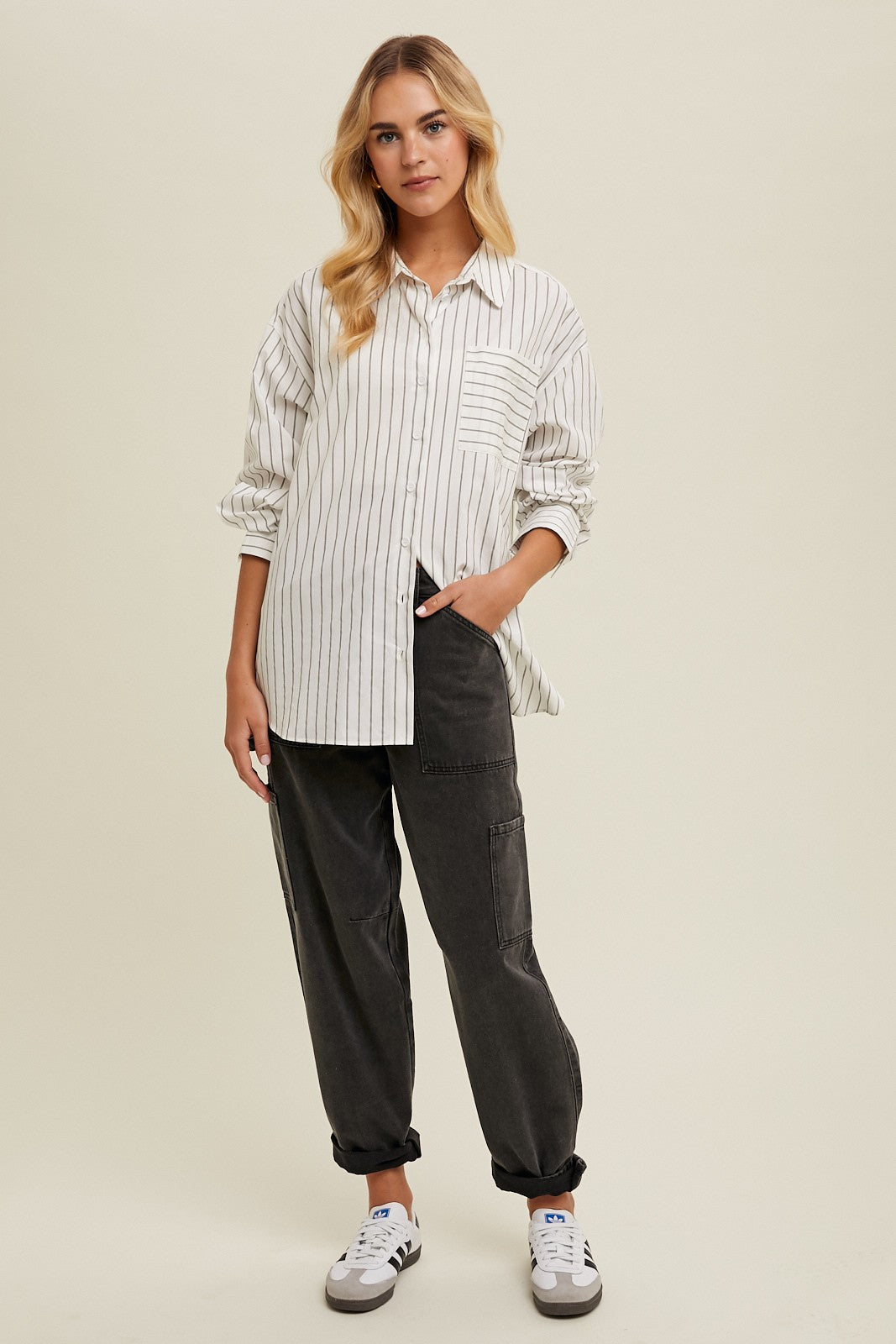 Boyfriend Striped Buttondown