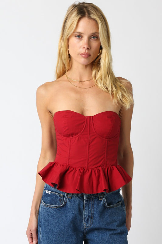 Autumn Strapless Top