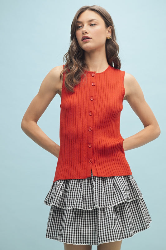 Buttondown Knit Vest