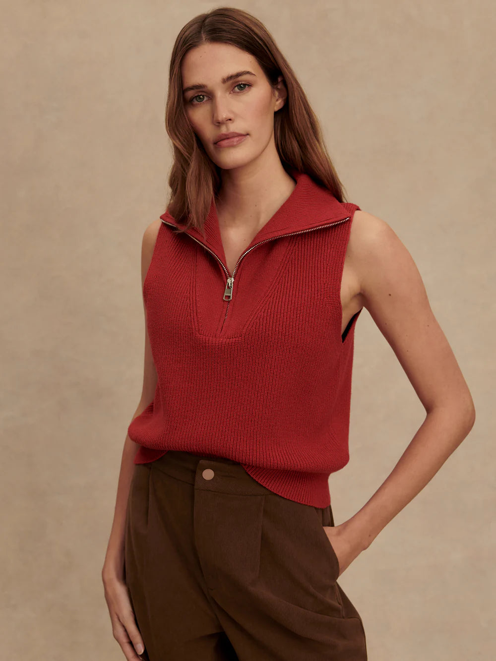 Amina Half Zip Knit