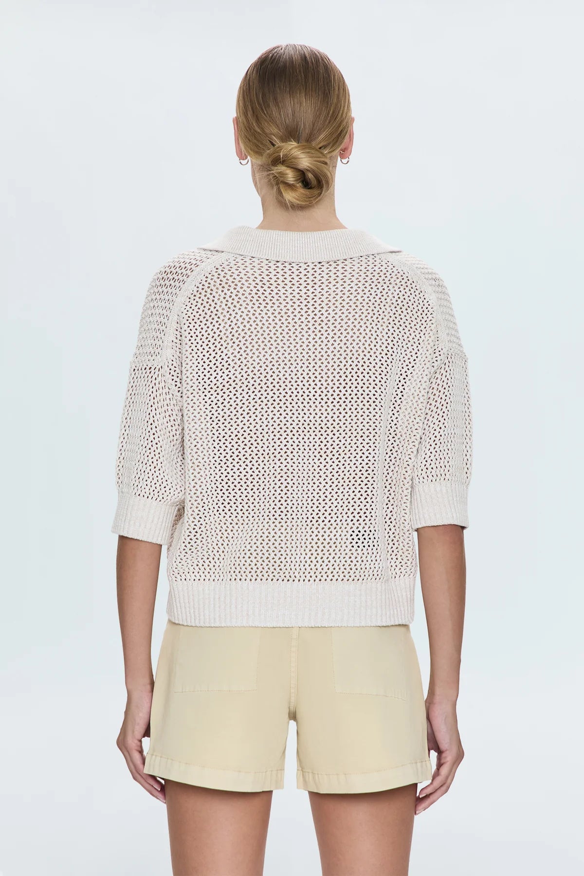Emma Open Knit S/S Polo