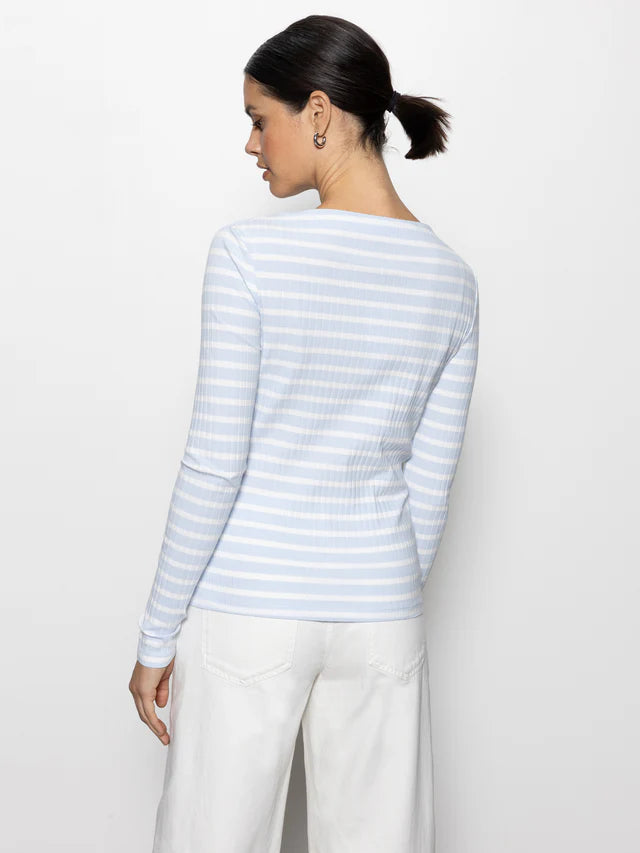 Striped Boatneck Top