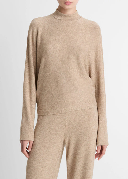 Cozy Dolman Sleeve Mock Neck Top