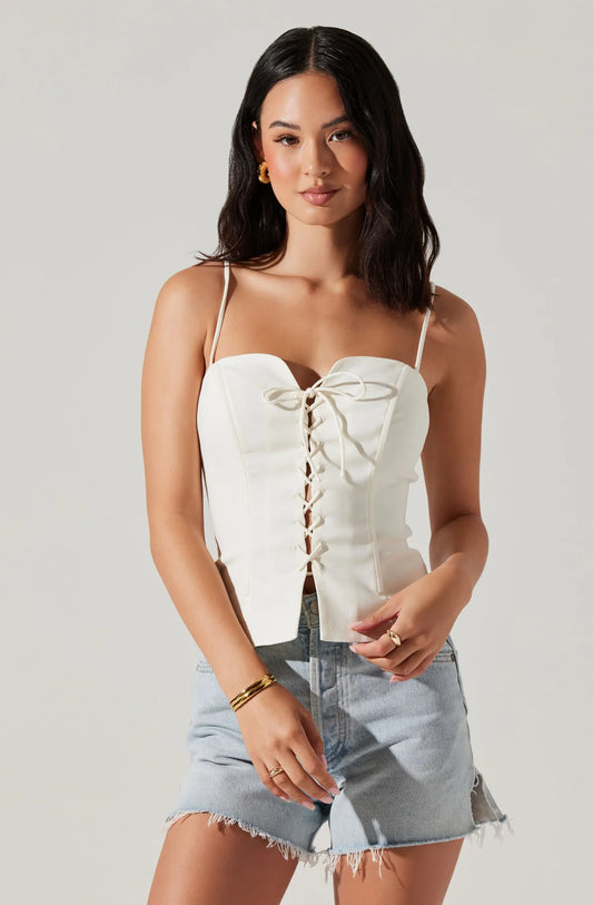 Kylian Lace Up Top