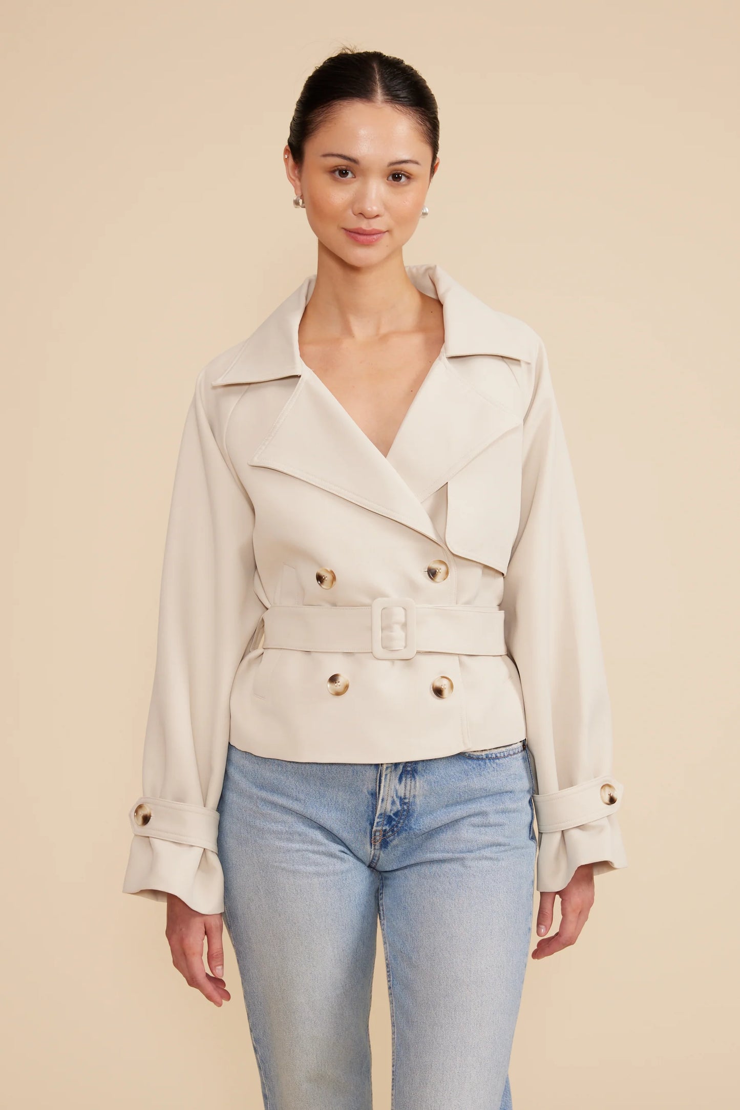 Estelle Cropped Trench