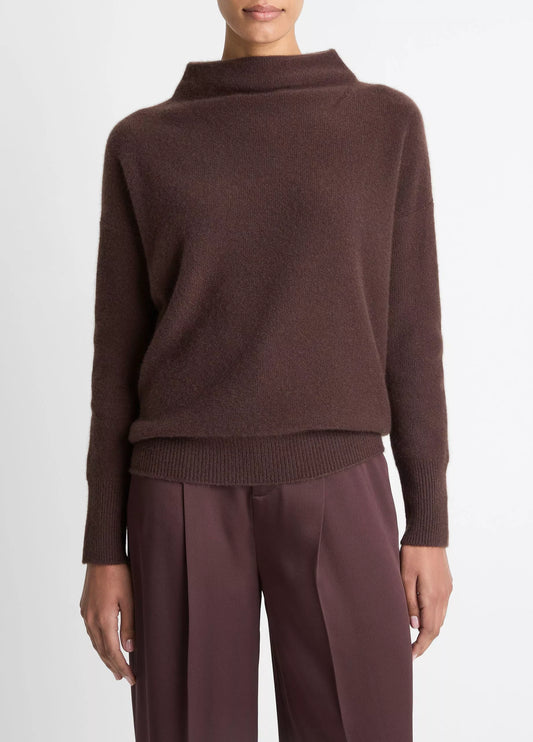 Plush Cashmere Funnel Neck Sweater