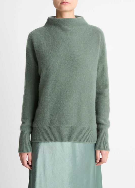 Plush Cashmere Funnel Neck Sweater