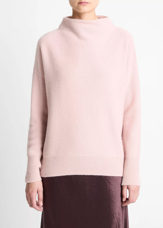 Plush Cashmere Funnel Neck Sweater