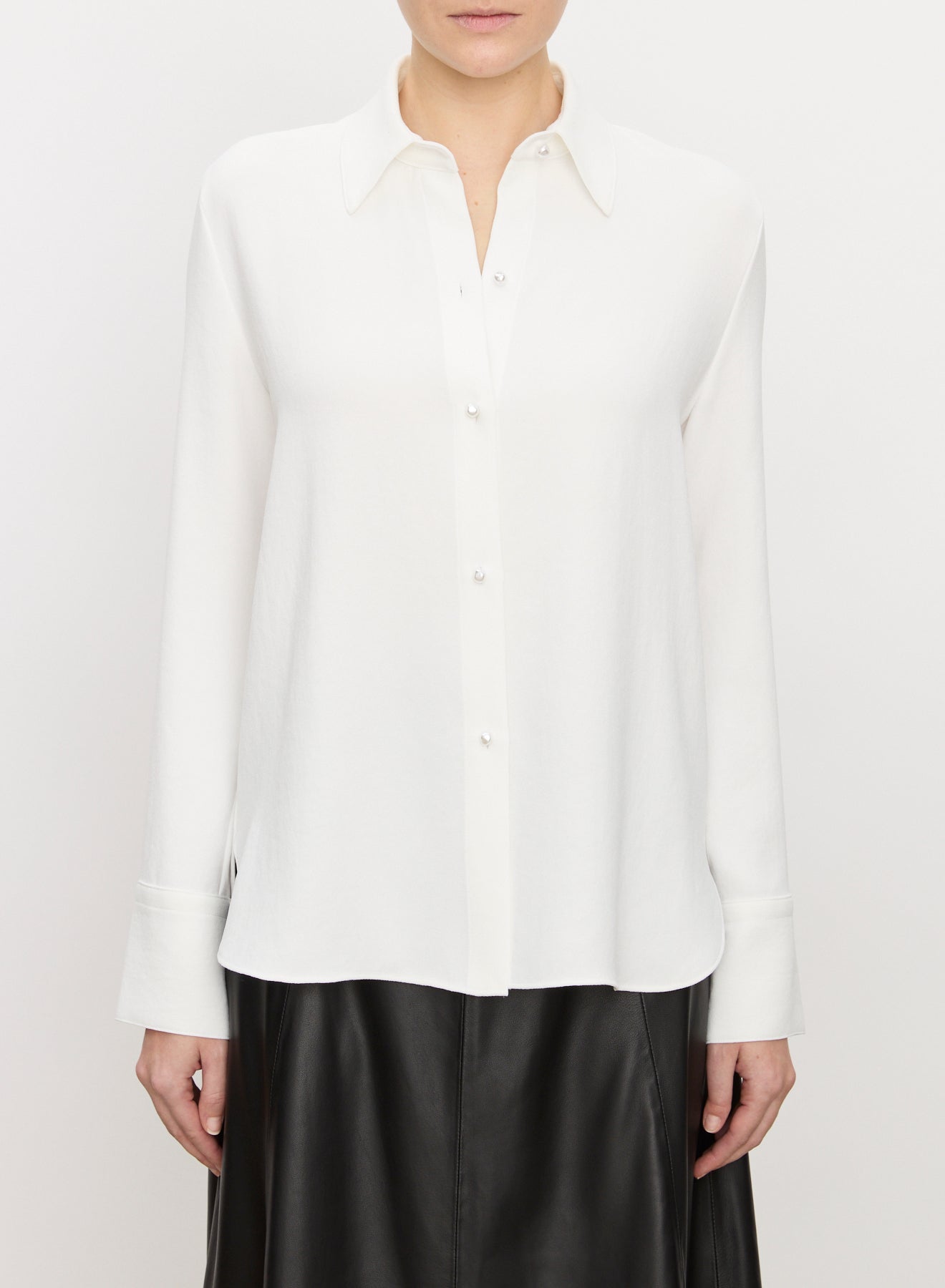 Long Sleeve Pearl Button Down