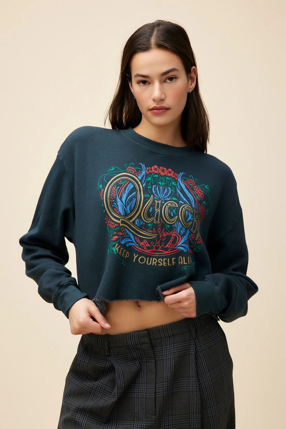 Queen Cut Off Sweatshirt