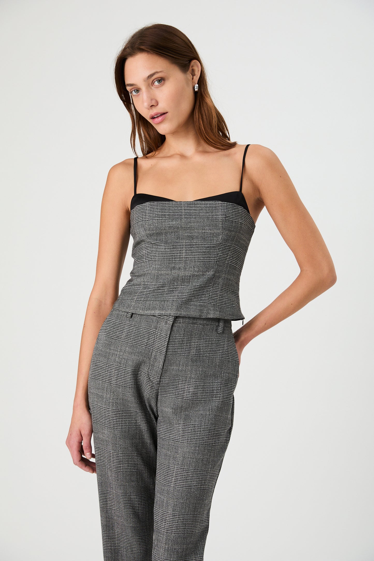 Owen Plaid Suiting Corset