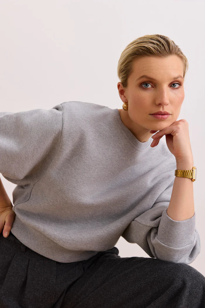 Zoe Padded Shoulder Sweater